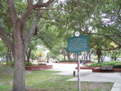 Historic Fire Station No. 4 Marker at Centennial Park. Click for full size. Historic Fire Station No. 4 Marker at Centennial Park image. Click for full size.