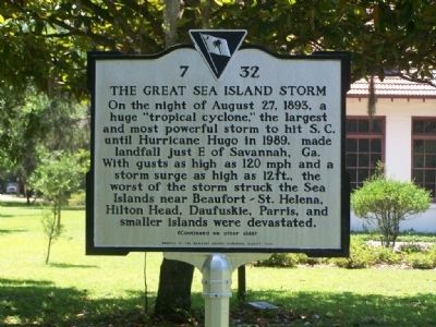 The Great Sea Island Storm Marker image. Click for full size.