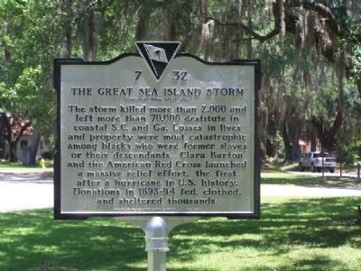 The Great Sea Island Storm Marker, Reverse side image. Click for full size.
