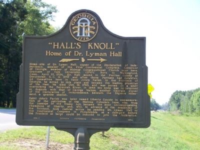 "Hall's Knoll" Marker. Click for full size. "Hall's Knoll" Marker image. Click for full size.