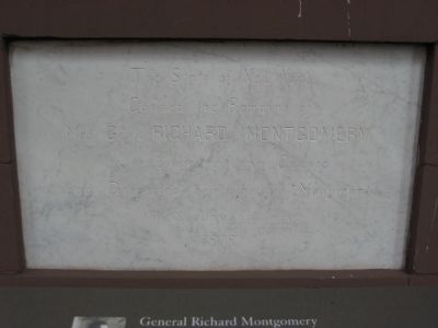 Remains of Maj. Gen. Richard Montgomery Marker. Click for full size. Remains of Maj. Gen. Richard Montgomery Marker image. Click for full size.
