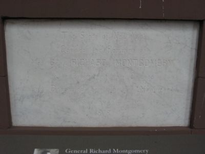 Remains of Maj. Gen. Richard Montgomery Marker image. Click for full size.