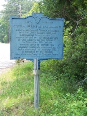 General Greene At The Round O Marker. Click for full size. General Greene At The Round O Marker image. Click for full size.