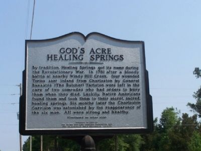 Gods Acre Healing Springs Marker image. Click for full size.