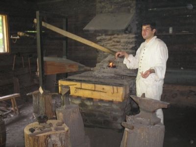 Blacksmith at New Windsor Cantonment image. Click for full size.