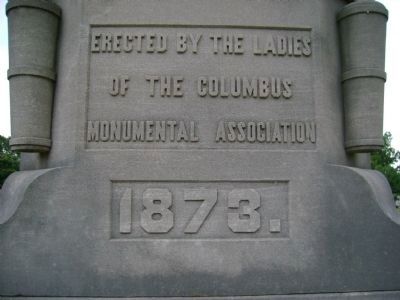 C.S.A. Statue Rear Text. Click for full size. C.S.A. Statue Rear Text image. Click for full size.