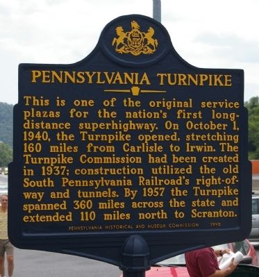 Pennsylvania Turnpike Marker. Click for full size. Pennsylvania Turnpike Marker image. Click for full size.