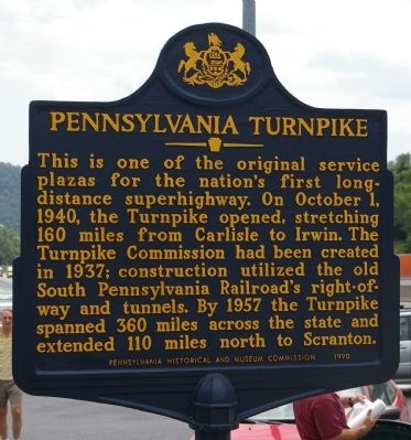 Pennsylvania Turnpike Marker image. Click for full size.