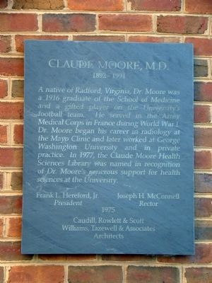 Claude Moore, M.D. Marker. Click for full size. Claude Moore, M.D. Marker image. Click for full size.