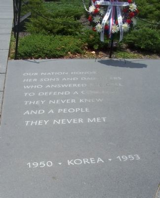 Korean War Veterans Memorial, Panel 1 image. Click for full size.