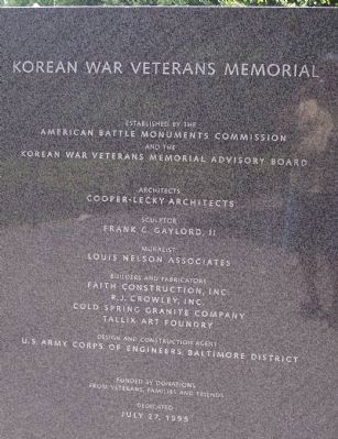 Korean War Veterans Memorial, Panel 4 image. Click for full size.