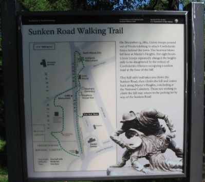 Sunken Road Walking Trail Marker image. Click for full size.