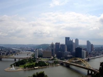 Pittsburgh from the Upper Station Observation Deck. Click for full size. Pittsburgh from the Upper Station Observation Deck image. Click for full size.