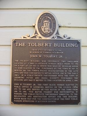 The Tolbert Building Marker. Click for full size. The Tolbert Building Marker image. Click for full size.