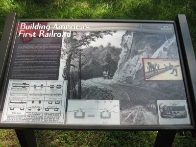 Building America's First Railroad Marker image. Click for full size.
