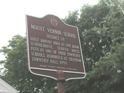 Mount Vernon School Marker image. Click for full size.