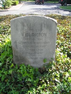 Washington’s Route from Princeton to Morristown Marker. Click for full size. Washington’s Route from Princeton to Morristown Marker image. Click for full size.