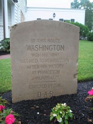 Washingtons Route from Princeton to Morristown Marker image. Click for full size.