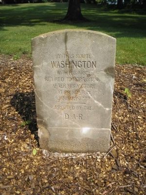 Washington�s Route from Princeton to Morristown Marker image. Click for full size.