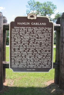 Hamlin Garland Marker image. Click for full size.