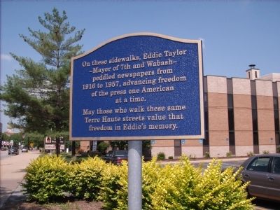 Eddie Taylor - - "Mayor of 7th and Wabash" Marker. Click for full size. Eddie Taylor - - "Mayor of 7th and Wabash" Marker image. Click for full size.