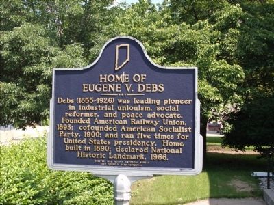 Home of Eugene V. Debs Marker image. Click for full size.