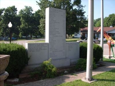 Vermillion County Indiana - - War Memorial Marker </b>(back) image. Click for full size.