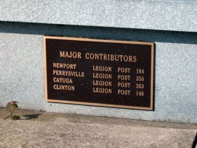 Major Contributors - - (left bench plaque). Click for full size. Major Contributors - - (left bench plaque) image. Click for full size.