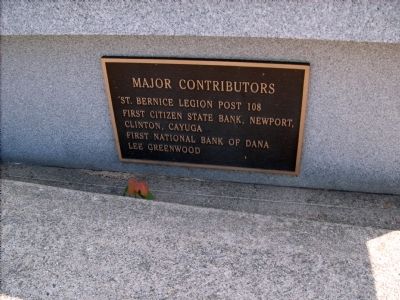 Major Contributors - - (right bench - plaque). Click for full size. Major Contributors - - (right bench - plaque) image. Click for full size.