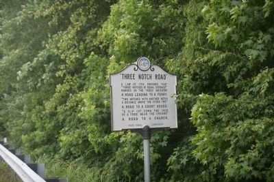 "Three Notch Road" Marker image. Click for full size.