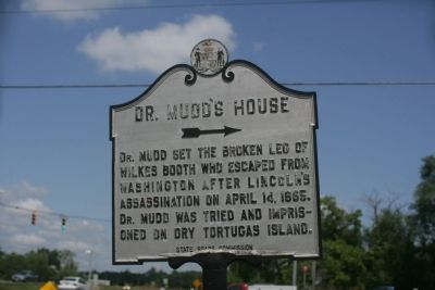Dr. Mudd's House Marker. Click for full size. Dr. Mudd's House Marker image. Click for full size.