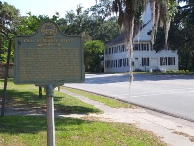 Old Sunbury Road Marker, at Midway Church, and Martin Rd.. Click for full size. Old Sunbury Road Marker, at Midway Church, and Martin Rd. image. Click for full size.