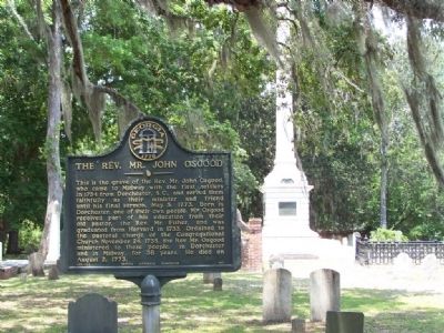 The Rev. Mr. John Osgood Marker. Click for full size. The Rev. Mr. John Osgood Marker image. Click for full size.