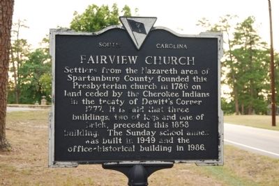 Fairview Church/Fairview Cemetery Marker image. Click for full size.