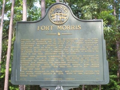 Fort Morris Marker image. Click for full size.