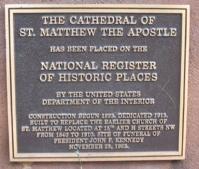 The Cathedral of St. Matthew the Apostle Marker image. Click for full size.