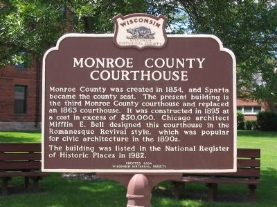 Monroe County Courthouse Marker. Click for full size. Monroe County Courthouse Marker image. Click for full size.