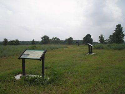 Monmouth Battlefield Markers image. Click for full size.