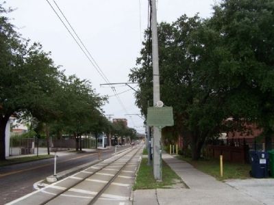 Historic Fort King Trail Marker, looking west along 8th Ave. image. Click for full size.