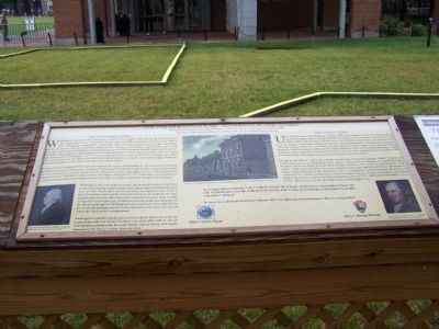 The President's House - Washington and Adams Marker. Click for full size. The President's House - Washington and Adams Marker image. Click for full size.