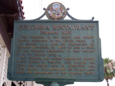 Columbia Restaurant Marker image. Click for full size.
