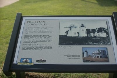 Piney Point Lighthouse Marker. Click for full size. Piney Point Lighthouse Marker image. Click for full size.
