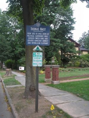 Marker on MacCulloch Avenue. Click for full size. Marker on MacCulloch Avenue image. Click for full size.