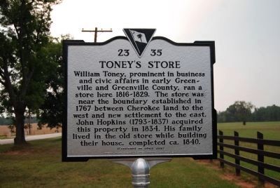 Toney's Store Marker image. Click for full size.