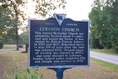 Lebanon Church Marker image. Click for full size.