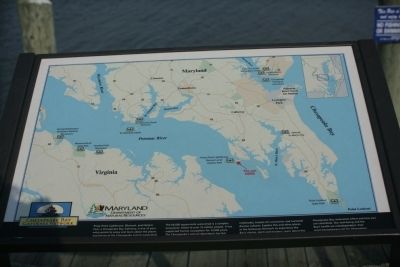 Map of Lower Potomac River and Chesapeake Bay Marker image. Click for full size.