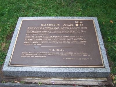 Washington Square Marker. Click for full size. Washington Square Marker image. Click for full size.