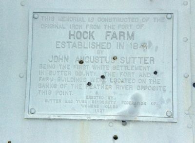 Hock Farm Marker image. Click for full size.
