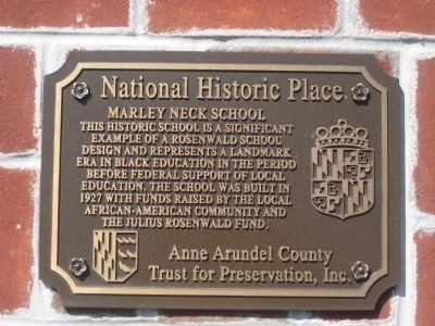 Marley Neck School Marker image. Click for full size.