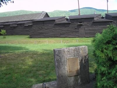 Marker with Fort William Henry image. Click for full size.